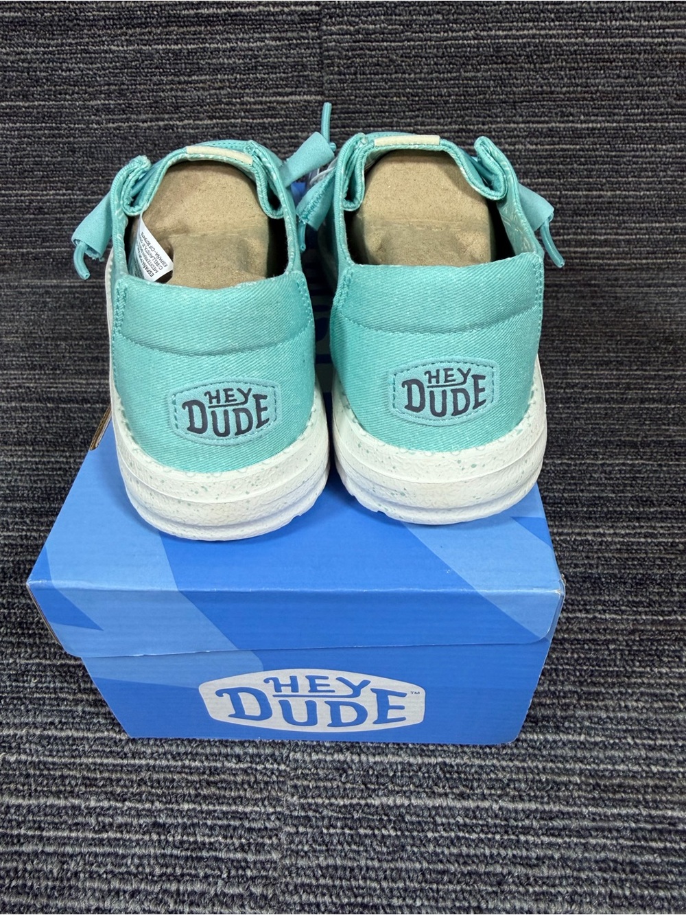 Hey Dude Wendy Turquoise Canvas Slip-On Women’s 5 New 40902-440 - Picture 6 of 8